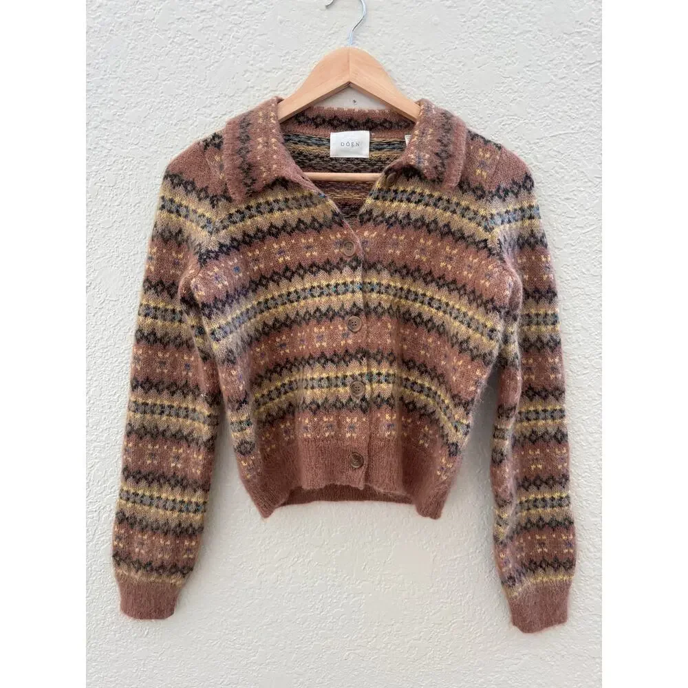EUC $398 Dôen Natia Fairisle Cardigan Sweater - Picture 5 of 9